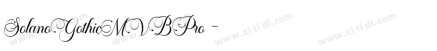 SolanoGothicMVBPro 字体转换